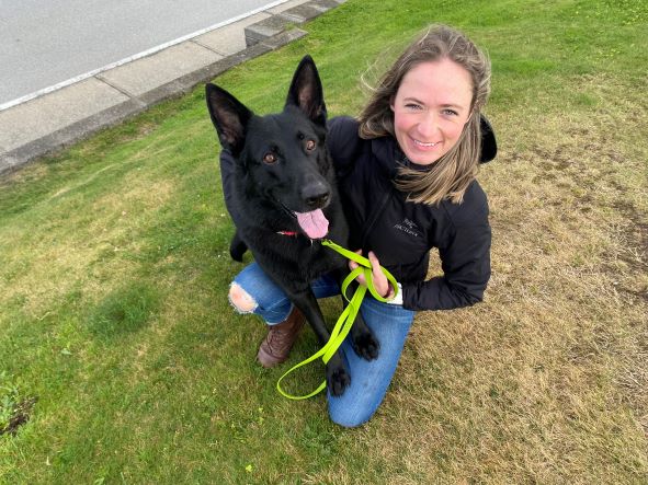 Liz Joyce with dog