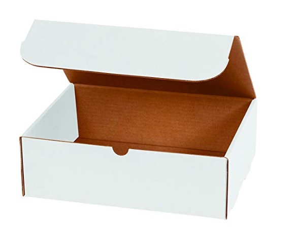 white mailer box